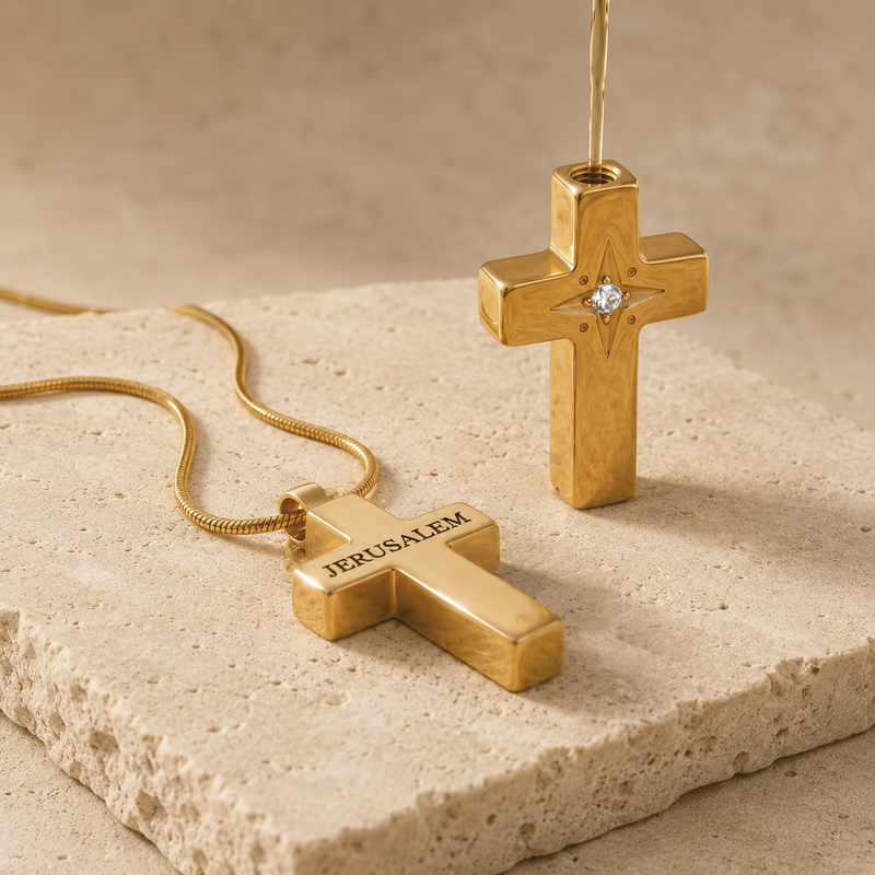 Colar de Unção com Nardo - Cruz de Jerusalém