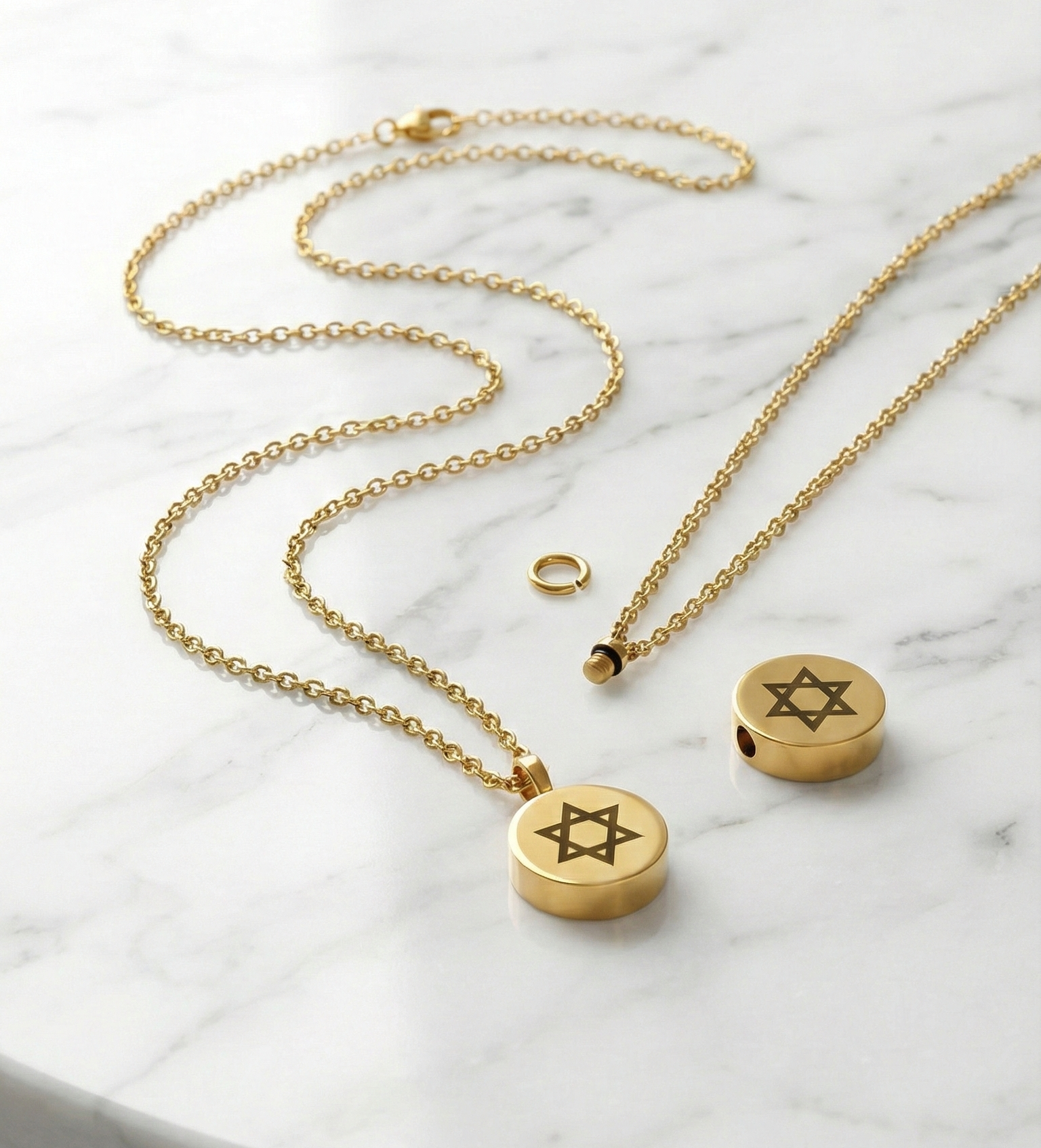 Colar de Unção Pendente Estrela de Davi